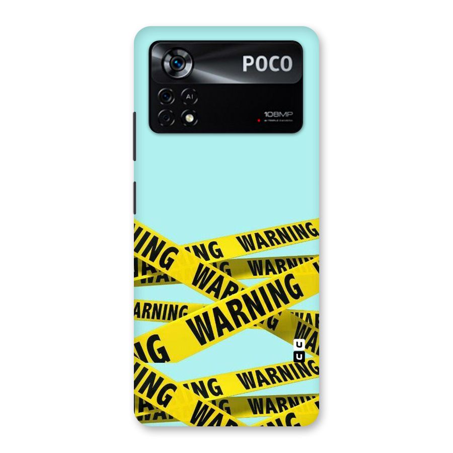 Warning Design Back Case for Poco X4 Pro 5G