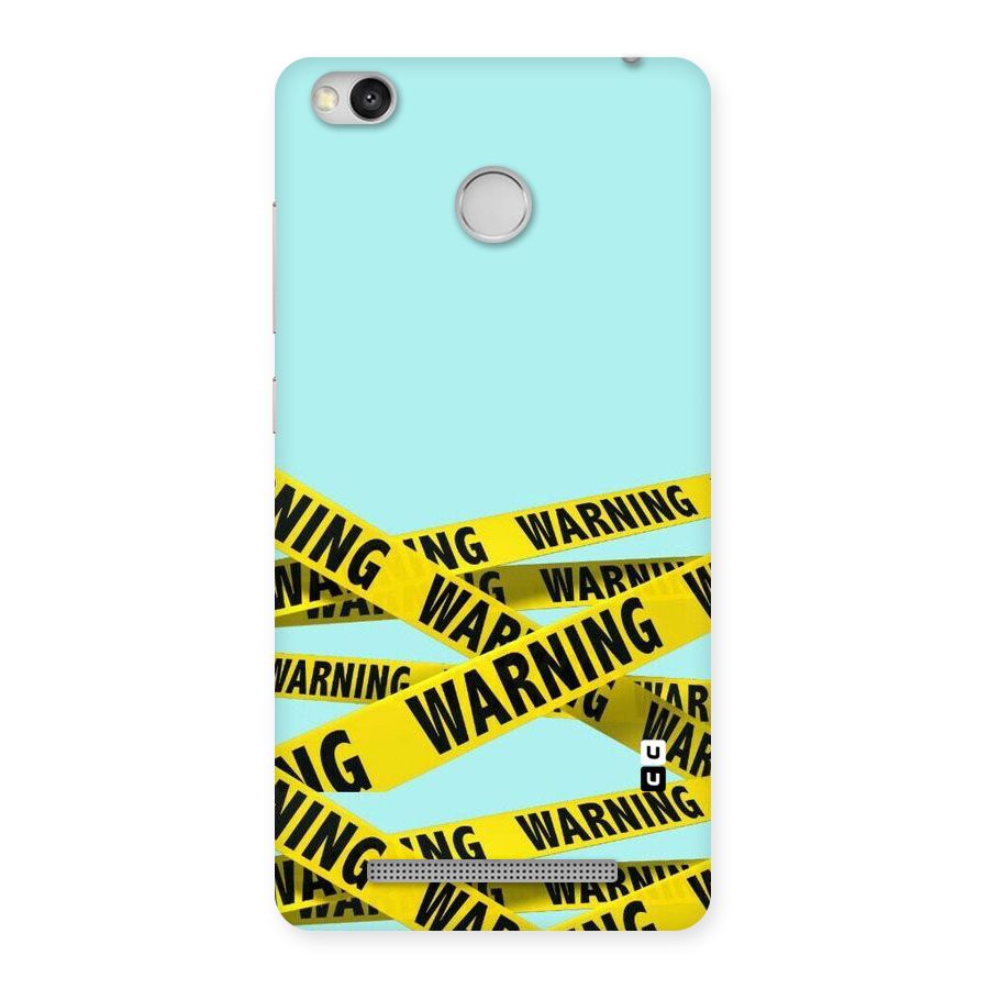 Warning Design Back Case for Redmi 3S Prime