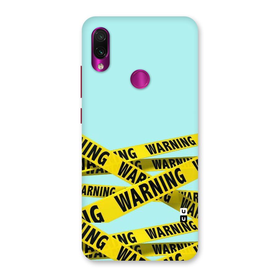 Warning Design Back Case for Redmi Note 7 Pro