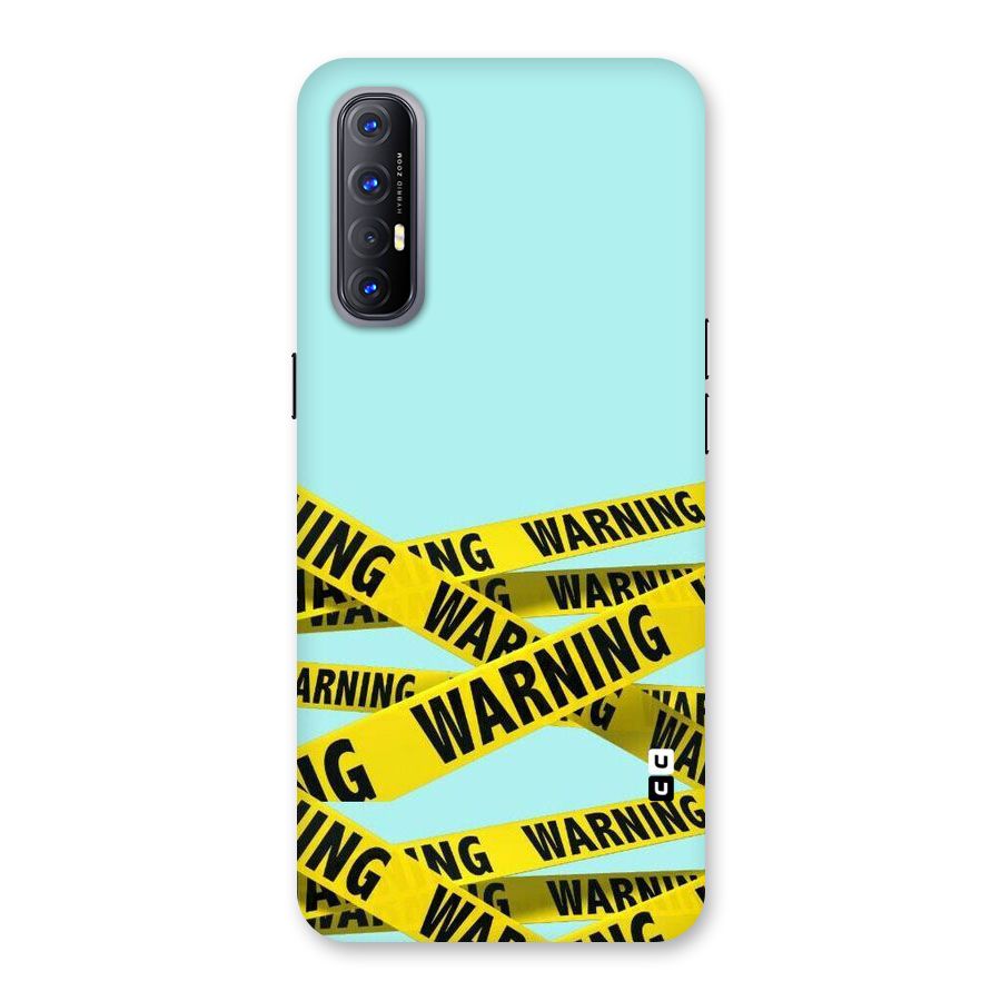 Warning Design Back Case for Reno3 Pro