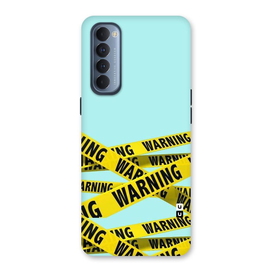 Warning Design Back Case for Reno4 Pro