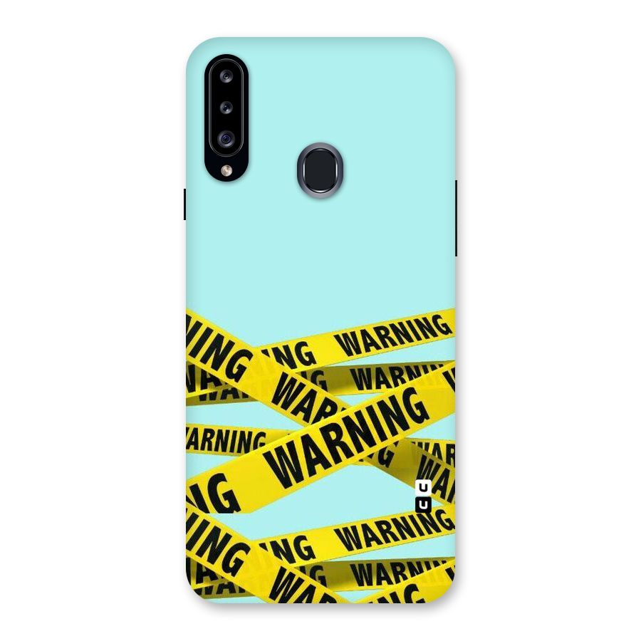 Warning Design Back Case for Samsung Galaxy A20s