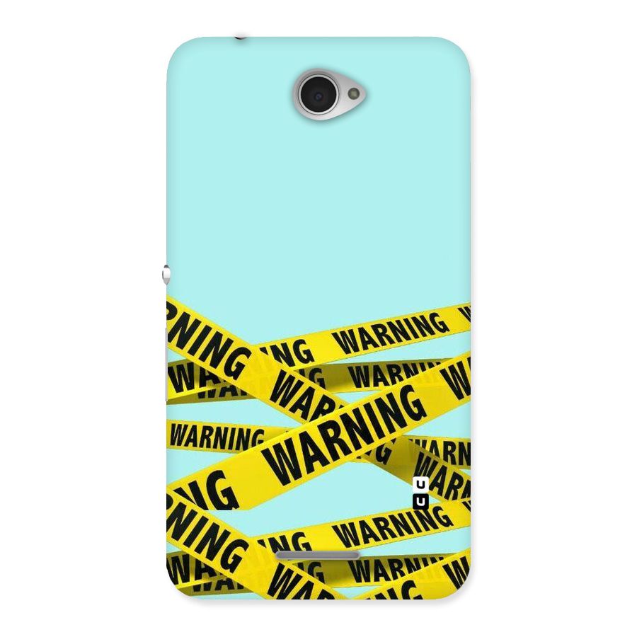 Warning Design Back Case for Sony Xperia E4