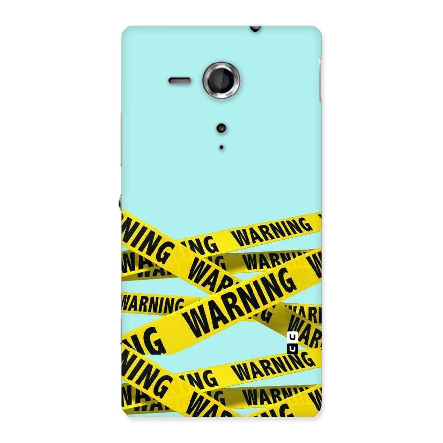 Warning Design Back Case for Sony Xperia SP
