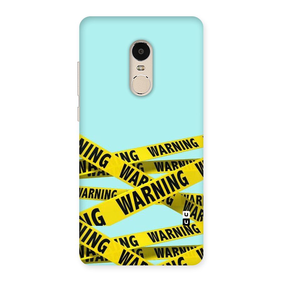 Warning Design Back Case for Xiaomi Redmi Note 4