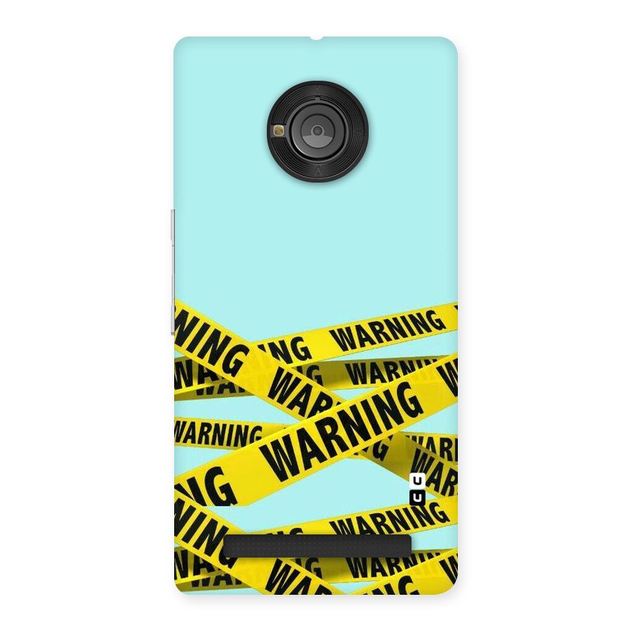 Warning Design Back Case for Yu Yunique