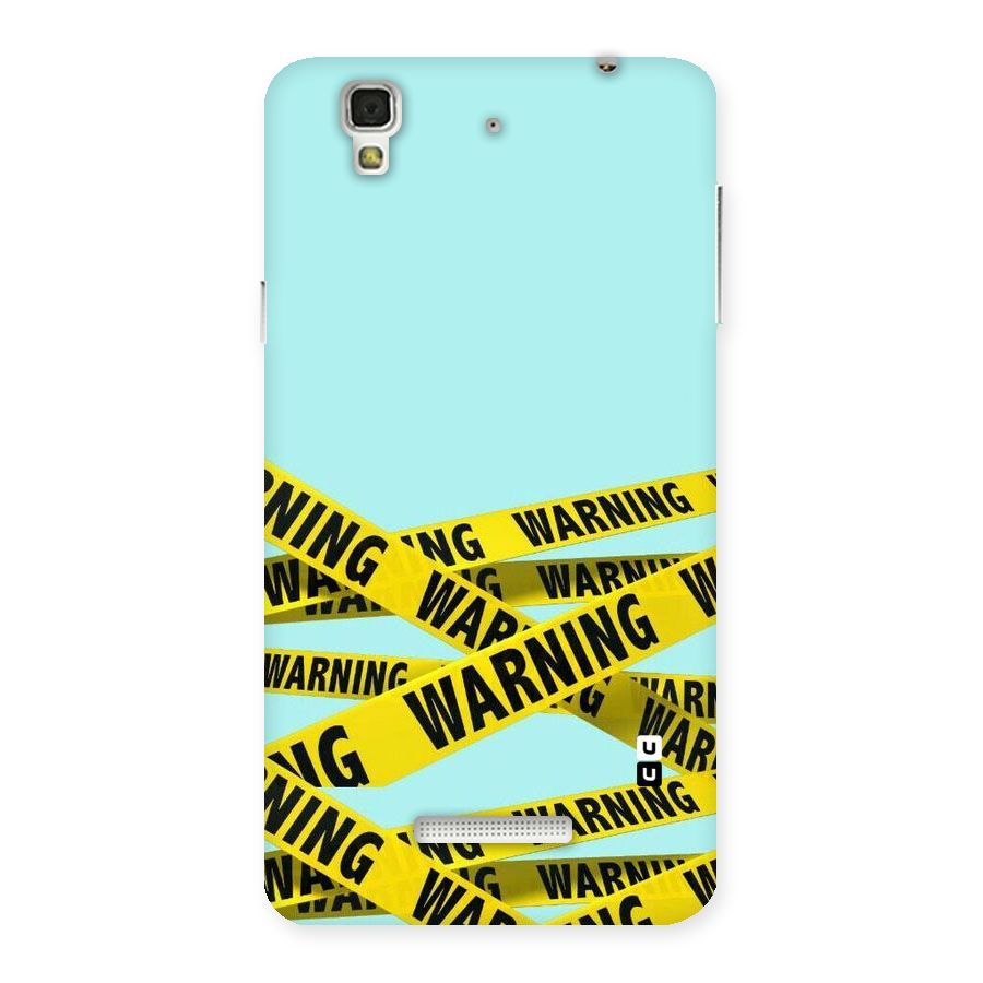 Warning Design Back Case for Yu Yureka