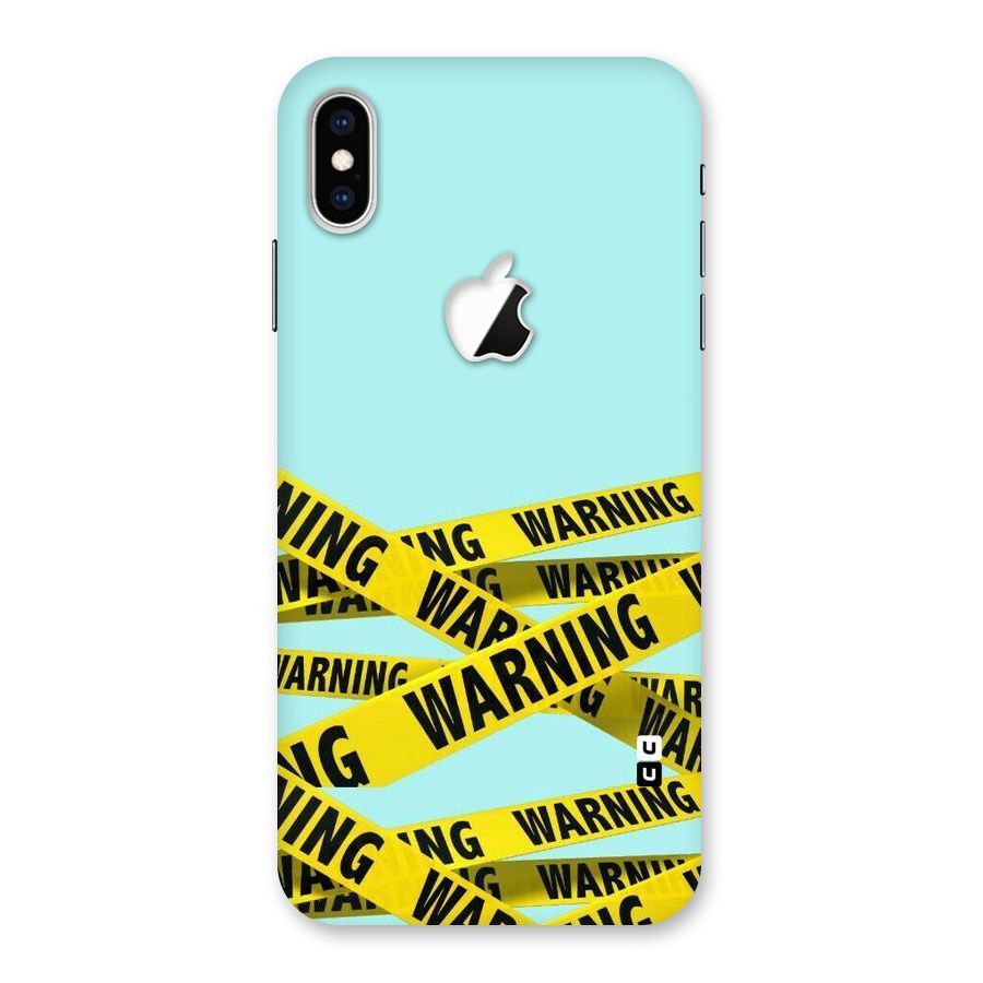 Warning Design Back Case for iPhone XS Max Apple Cut