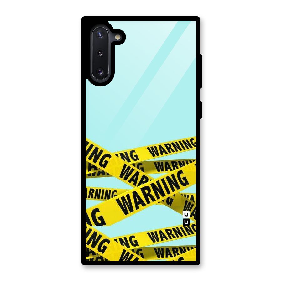 Warning Design Glass Back Case for Galaxy Note 10