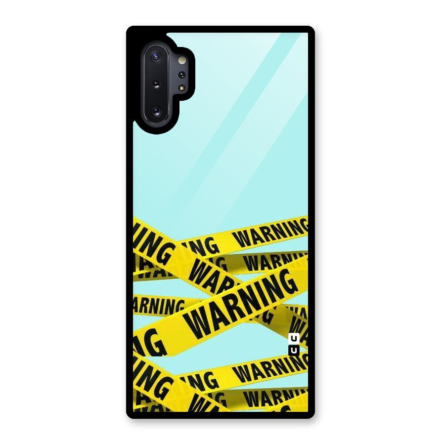 Warning Design Glass Back Case for Galaxy Note 10 Plus