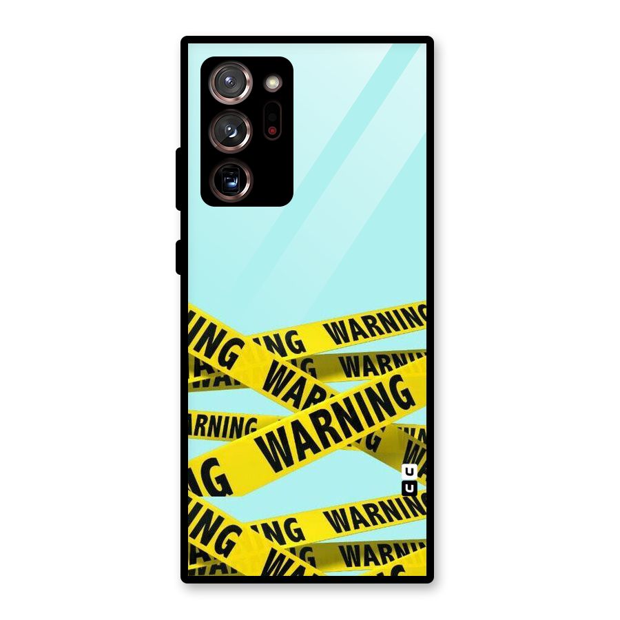 Warning Design Glass Back Case for Galaxy Note 20 Ultra