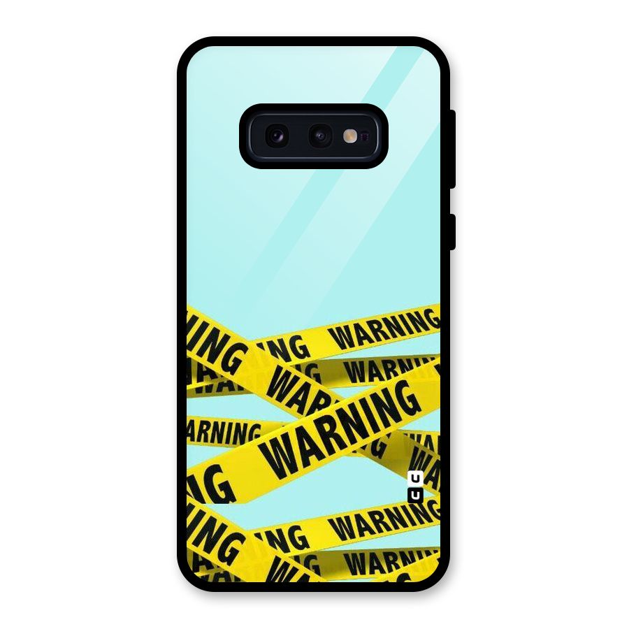 Warning Design Glass Back Case for Galaxy S10e