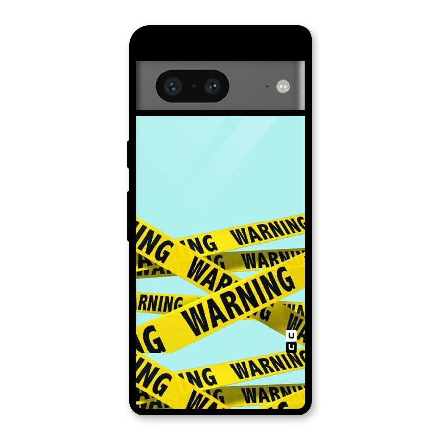 Warning Design Glass Back Case for Google Pixel 7