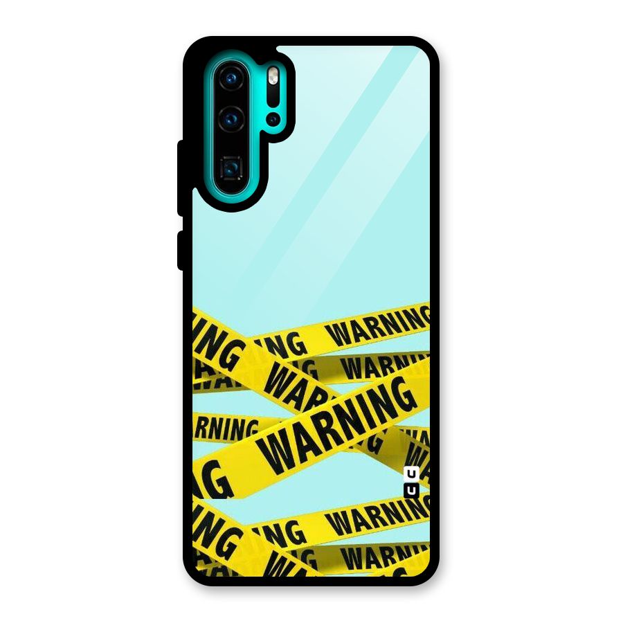 Warning Design Glass Back Case for Huawei P30 Pro