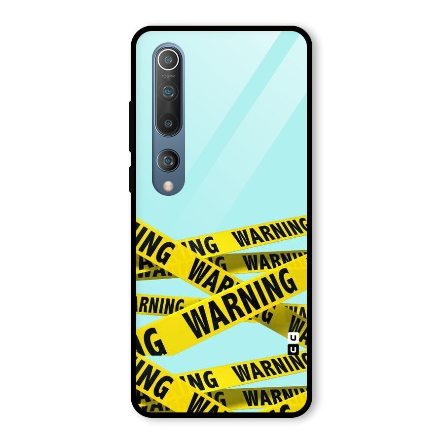 Warning Design Glass Back Case for Mi 10