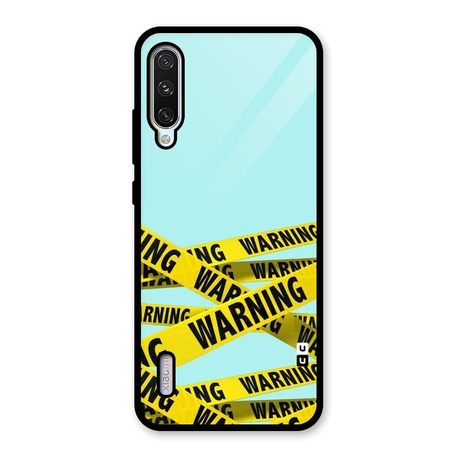 Warning Design Glass Back Case for Mi A3