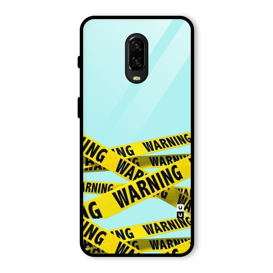 Warning Design Glass Back Case for OnePlus 6T