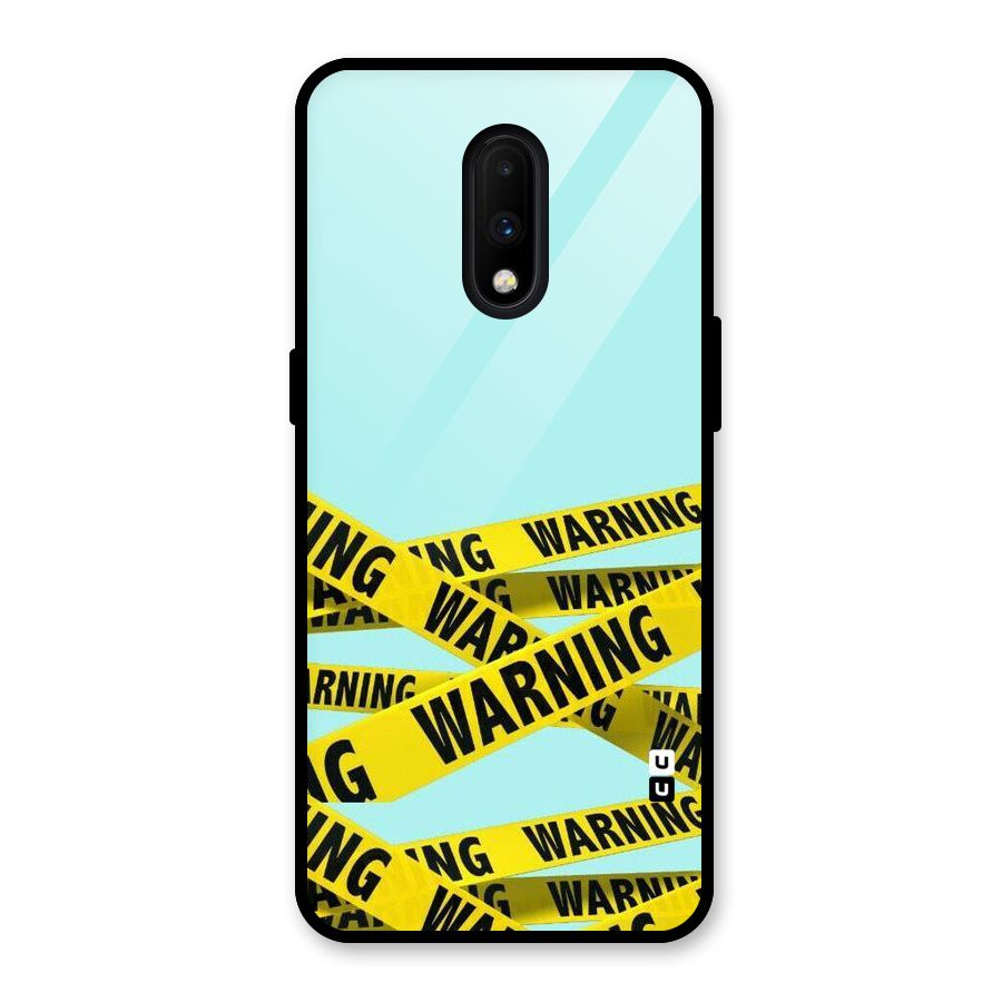 Warning Design Glass Back Case for OnePlus 7