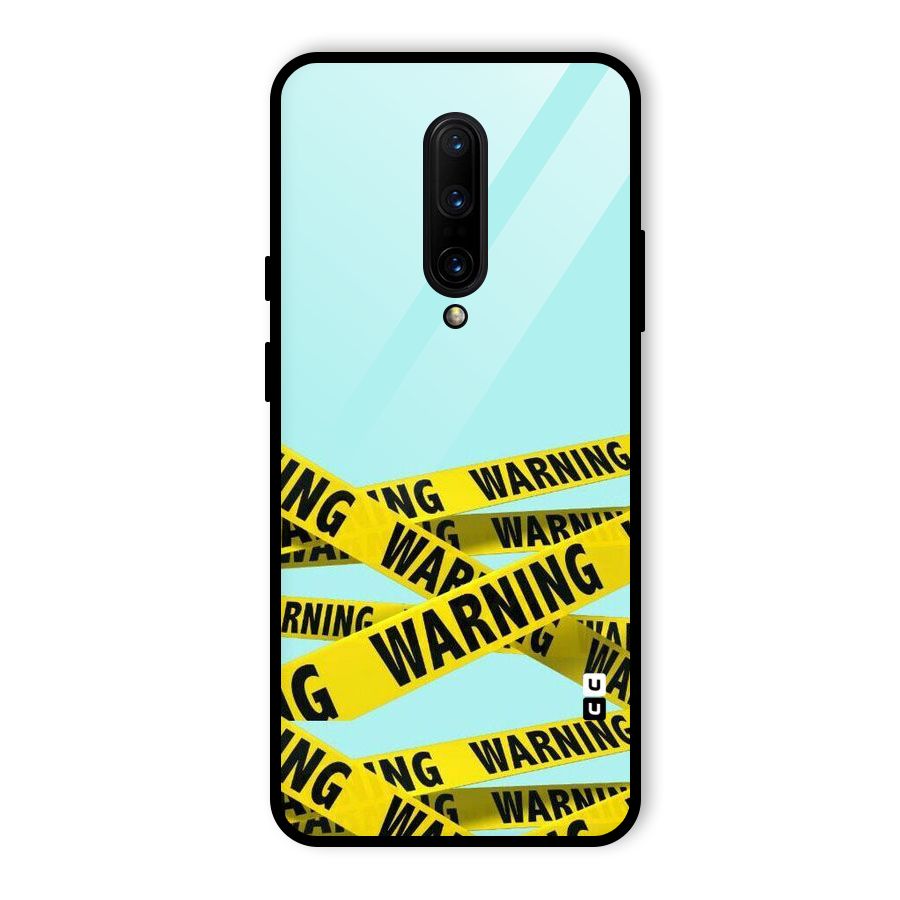 Warning Design Glass Back Case for OnePlus 7 Pro