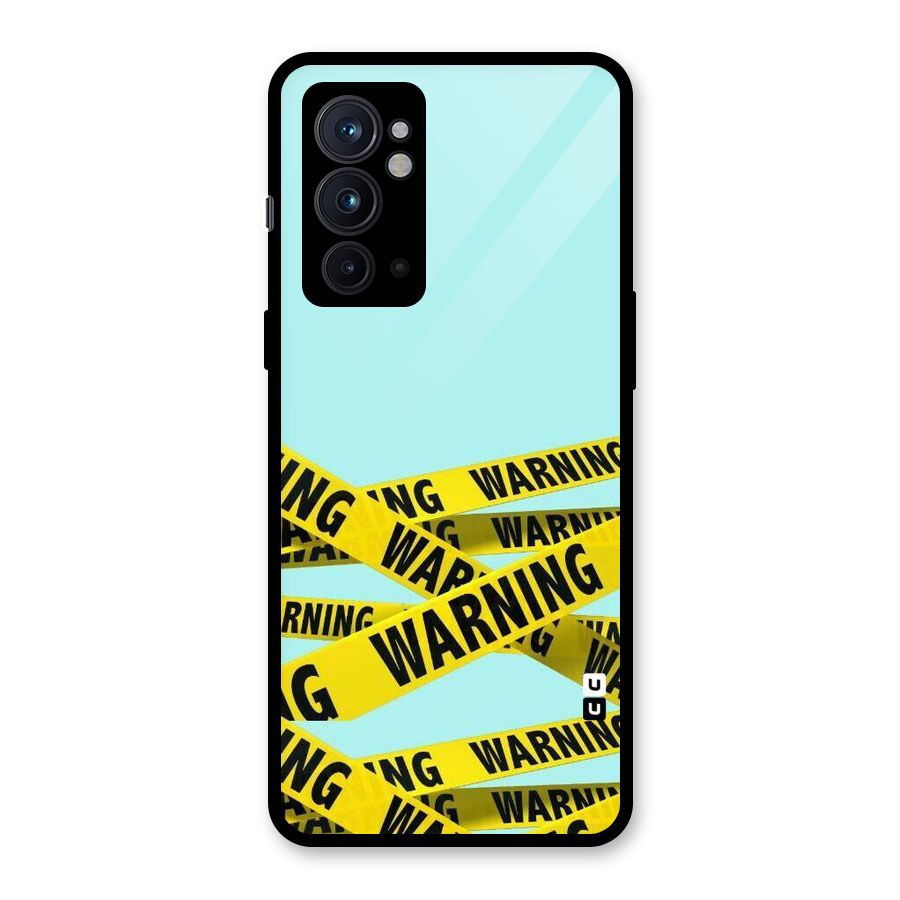 Warning Design Glass Back Case for OnePlus 9RT 5G