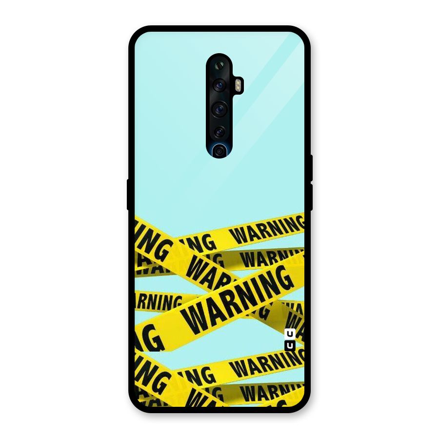 Warning Design Glass Back Case for Oppo Reno2 F