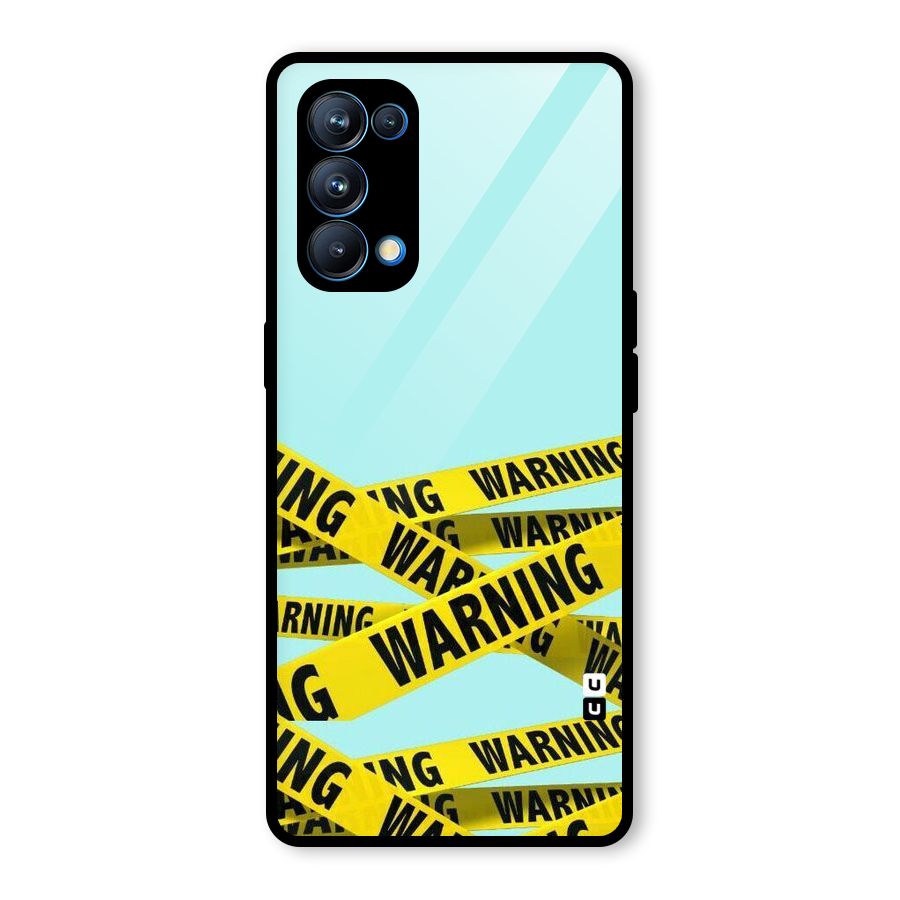 Warning Design Glass Back Case for Oppo Reno5 Pro 5G