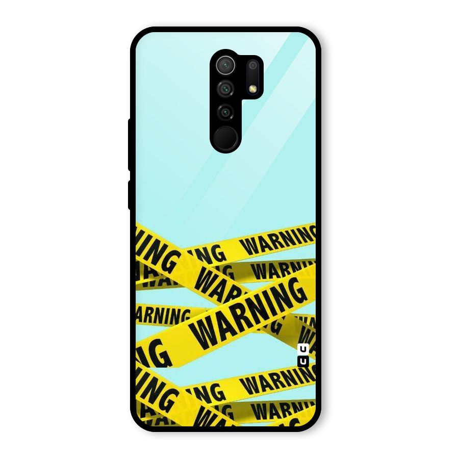 Warning Design Glass Back Case for Poco M2