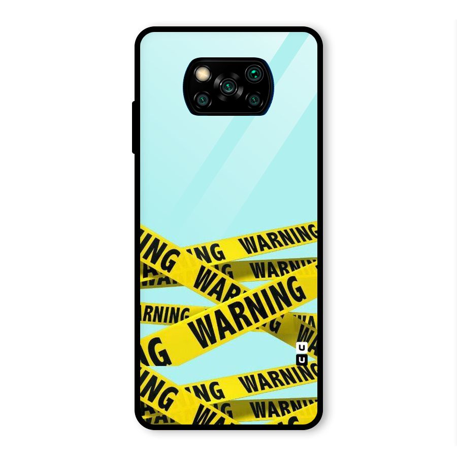Warning Design Glass Back Case for Poco X3 Pro