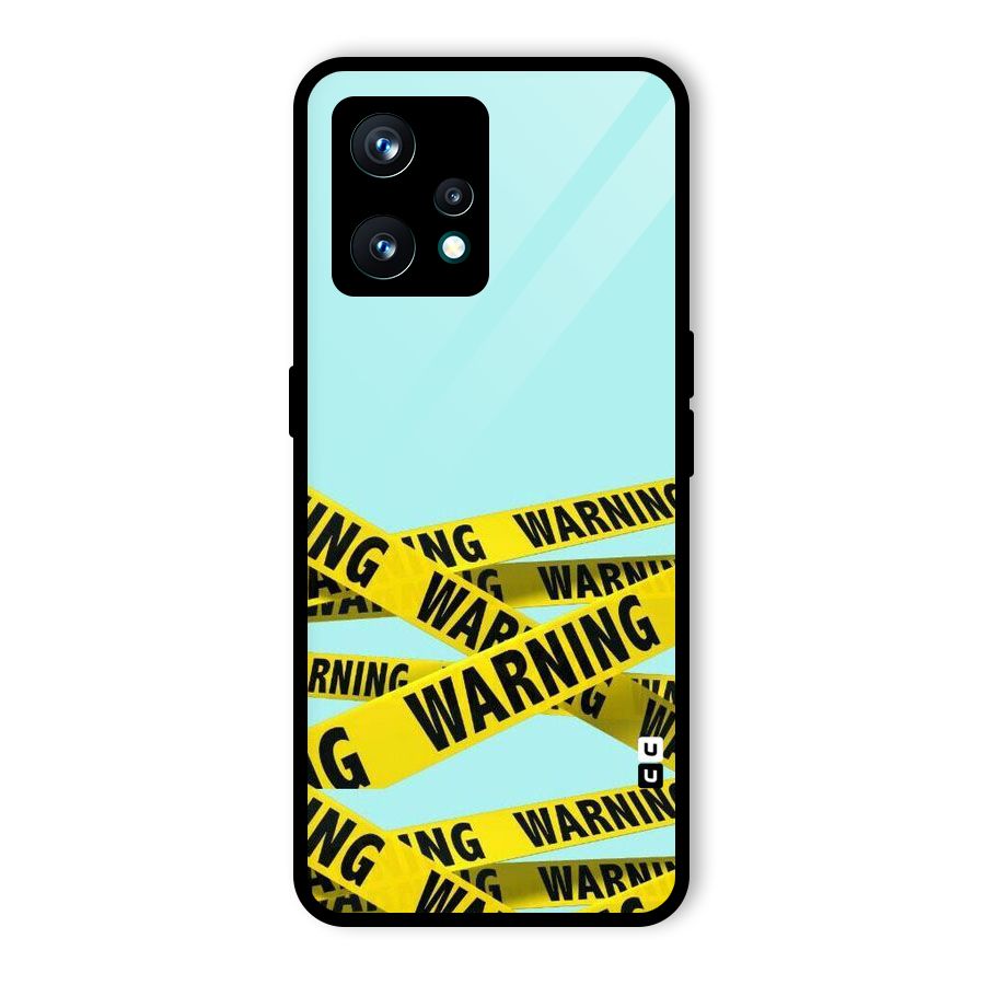 Warning Design Glass Back Case for Realme 9 Pro Plus 5G