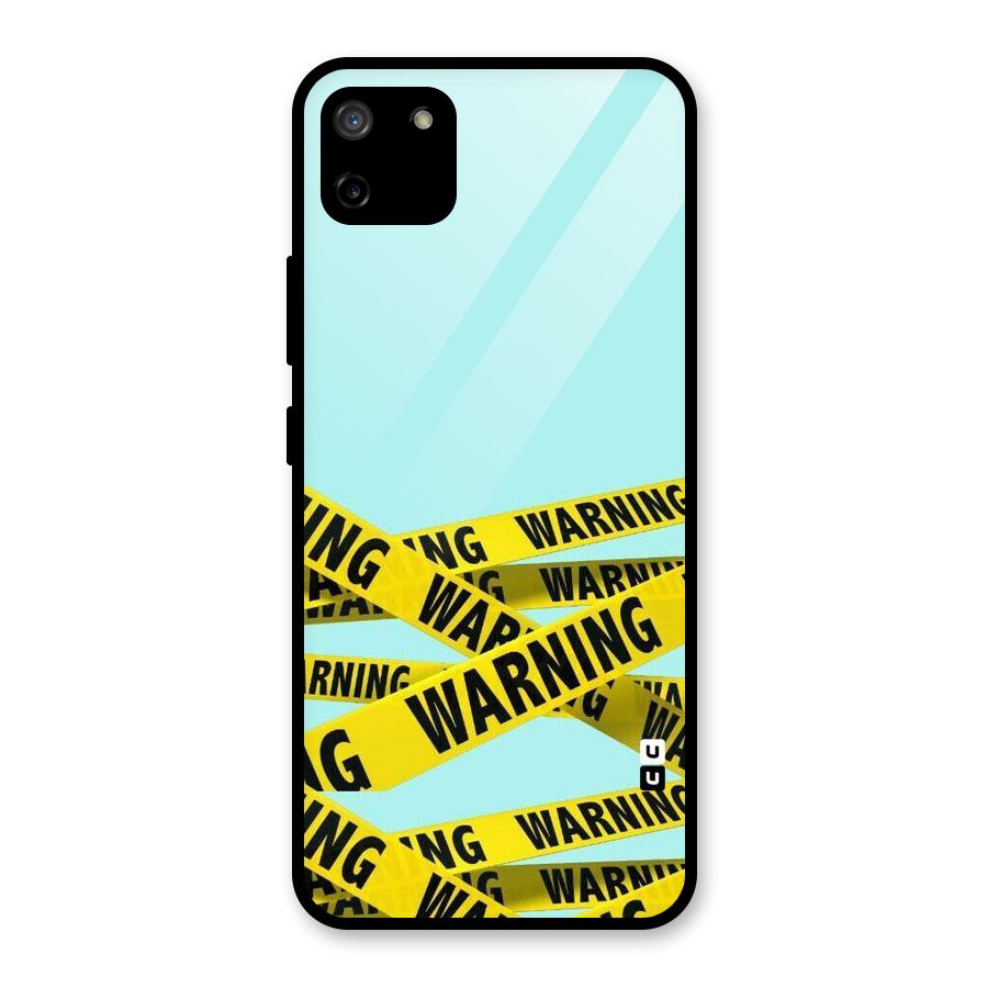 Warning Design Glass Back Case for Realme C11