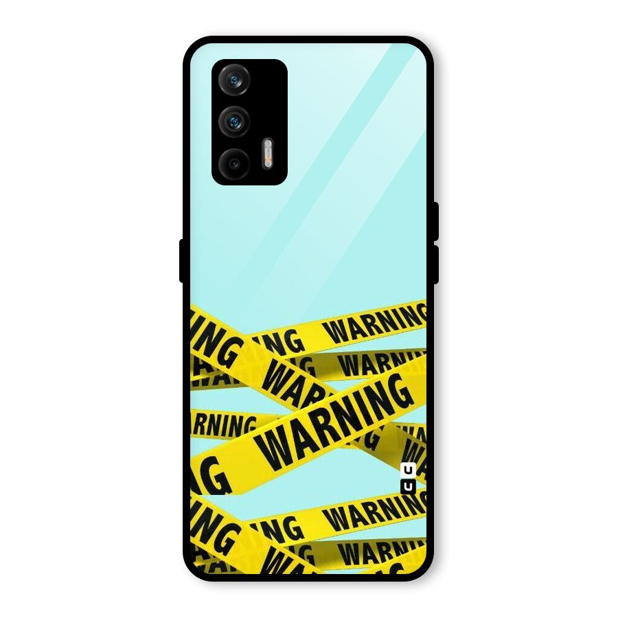Warning Design Glass Back Case for Realme GT 5G