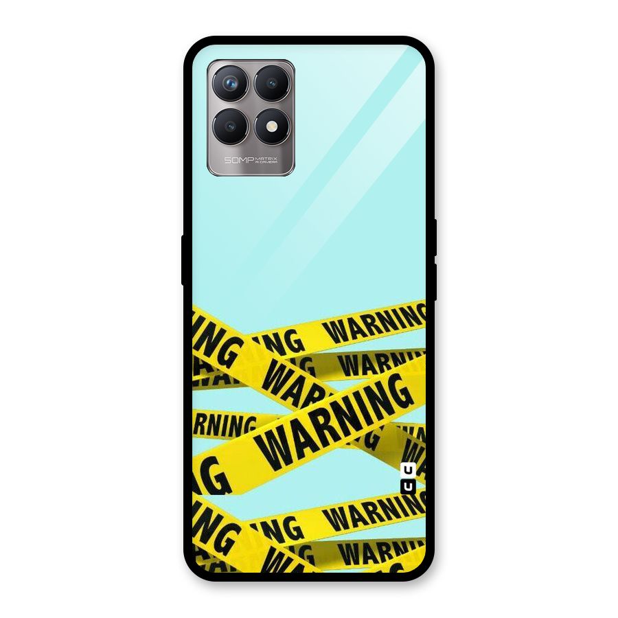 Warning Design Glass Back Case for Realme Narzo 50