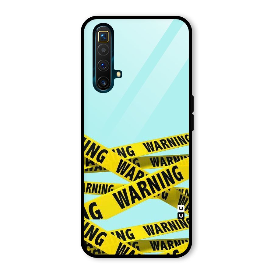 Warning Design Glass Back Case for Realme X3 SuperZoom