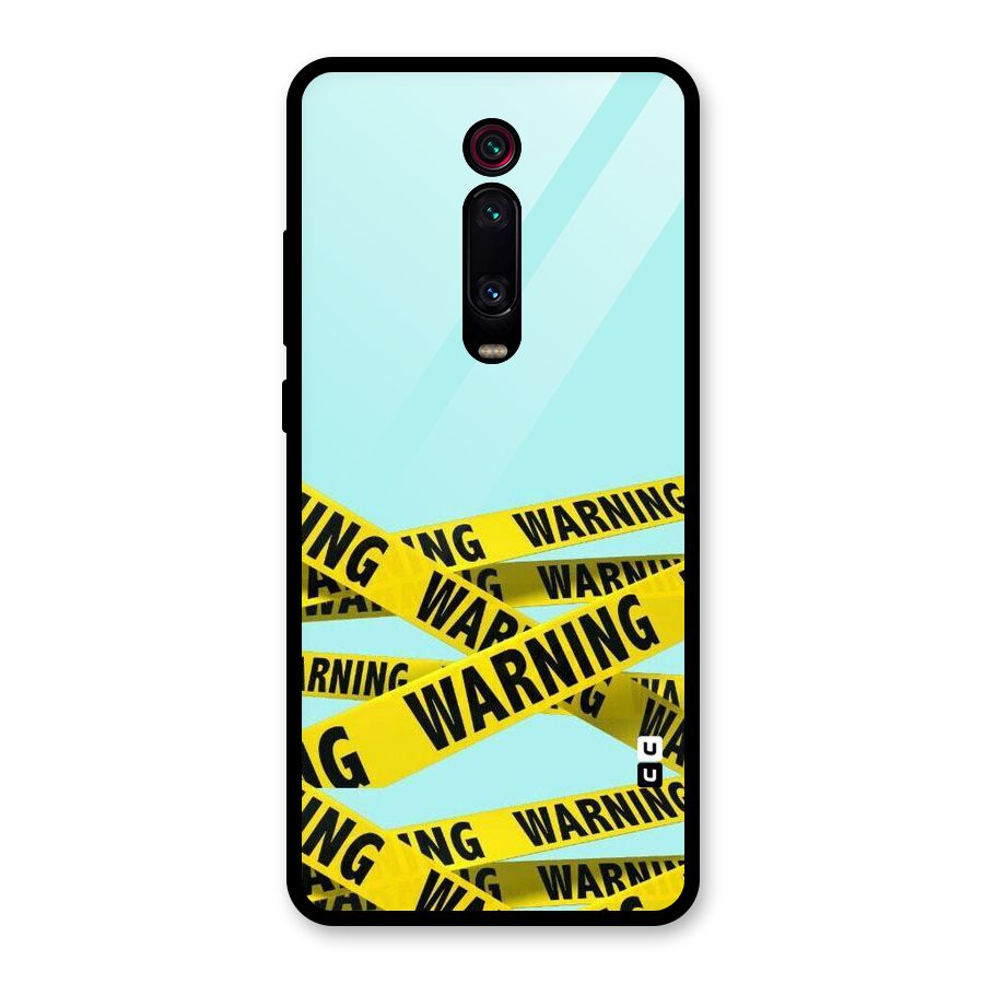 Warning Design Glass Back Case for Redmi K20
