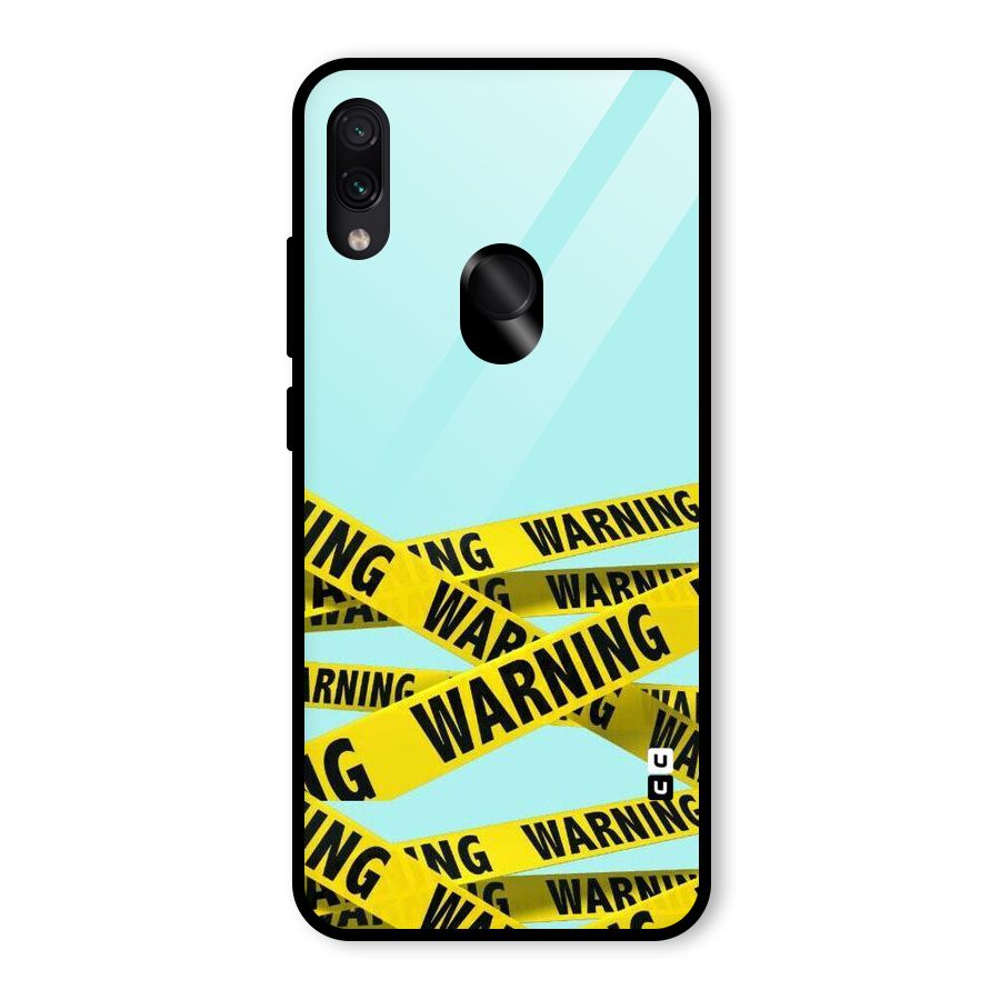 Warning Design Glass Back Case for Redmi Note 7 Pro