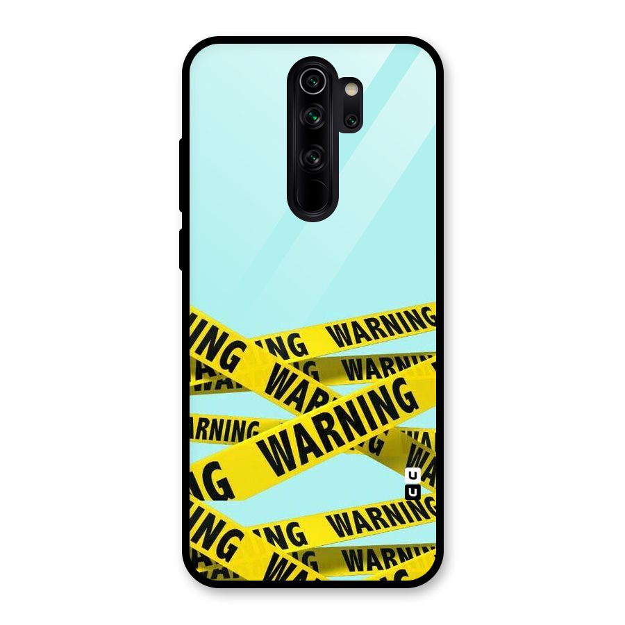 Warning Design Glass Back Case for Redmi Note 8 Pro
