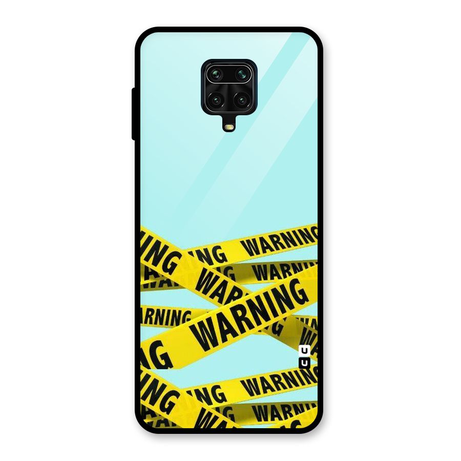 Warning Design Glass Back Case for Redmi Note 9 Pro Max
