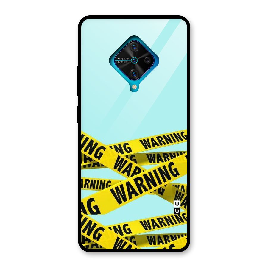 Warning Design Glass Back Case for Vivo S1 Pro