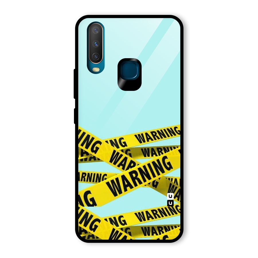 Warning Design Glass Back Case for Vivo U10