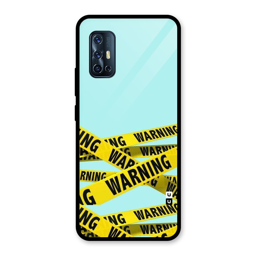 Warning Design Glass Back Case for Vivo V17
