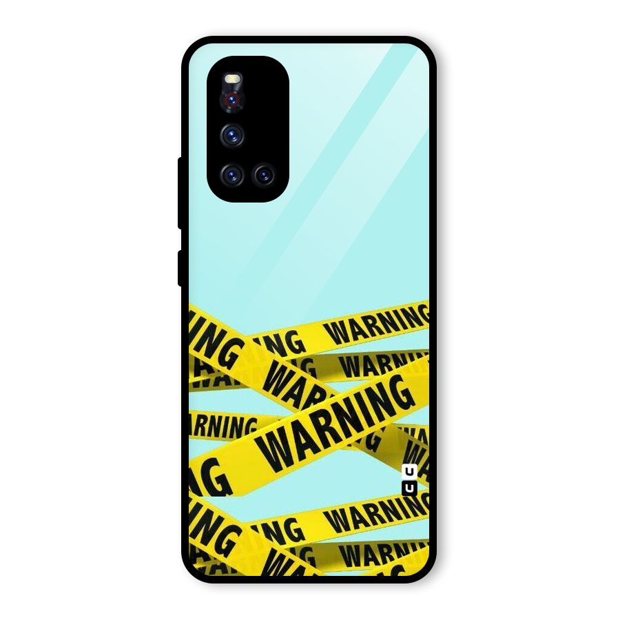 Warning Design Glass Back Case for Vivo V19