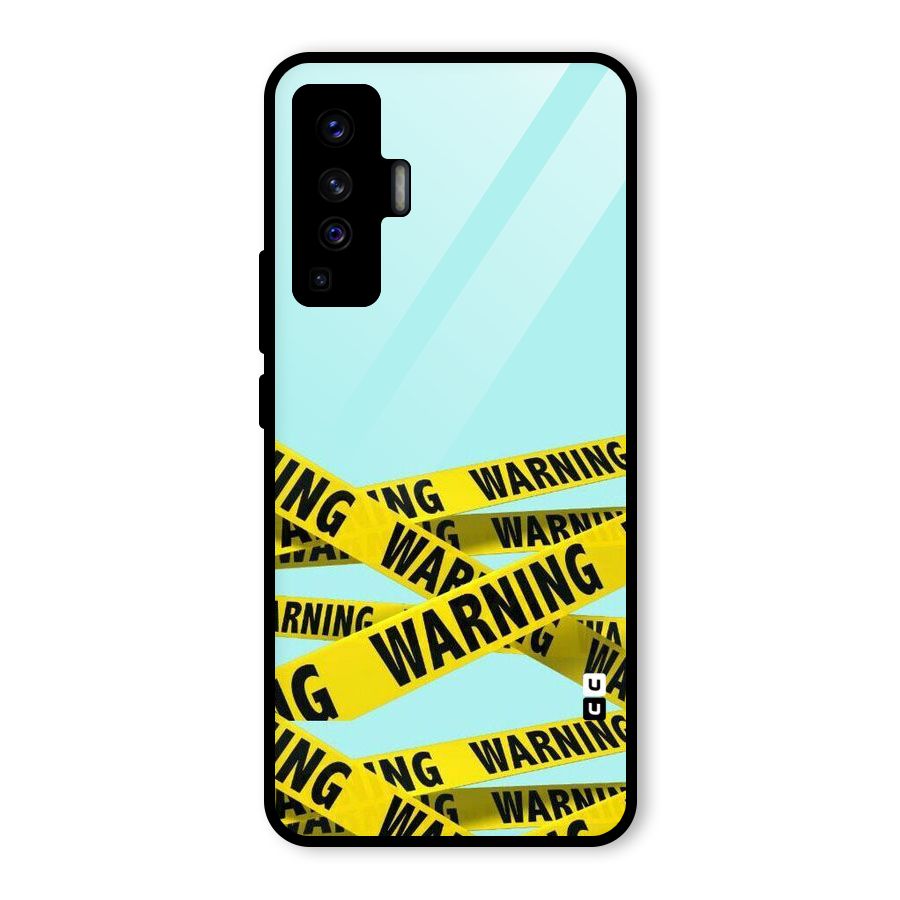 Warning Design Glass Back Case for Vivo X50