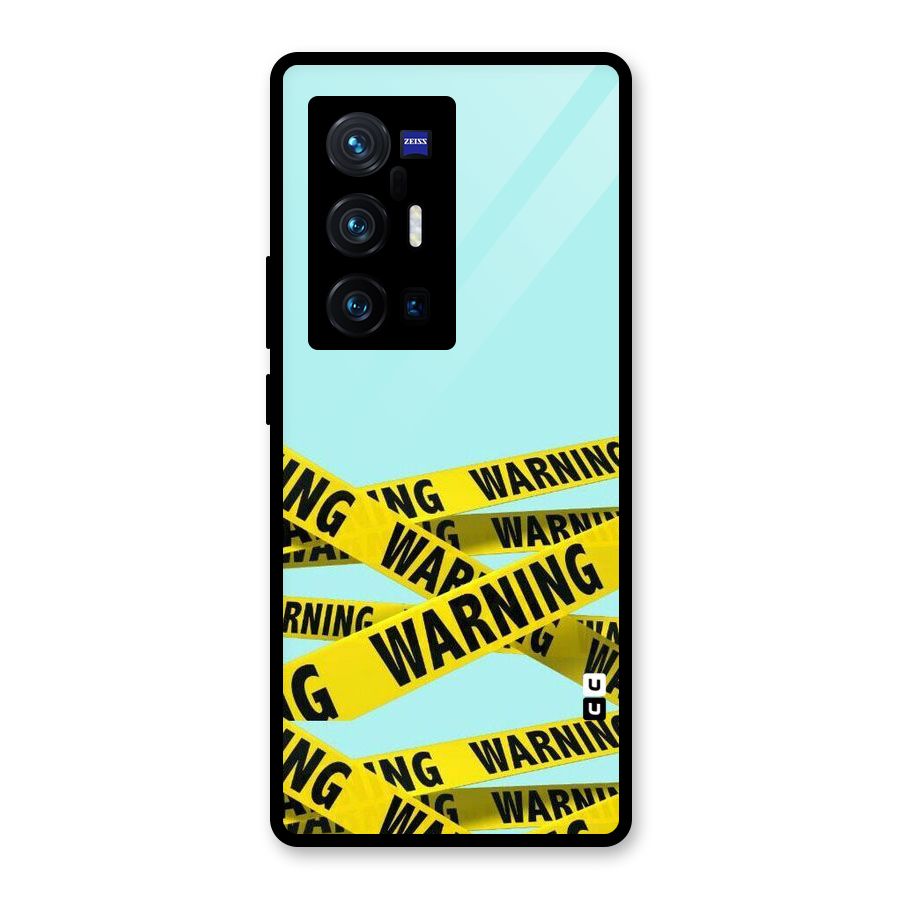 Warning Design Glass Back Case for Vivo X70 Pro Plus