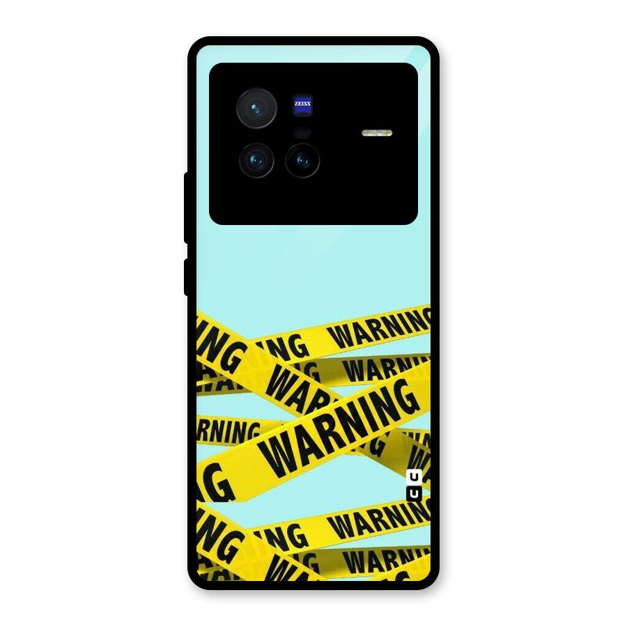 Warning Design Glass Back Case for Vivo X80