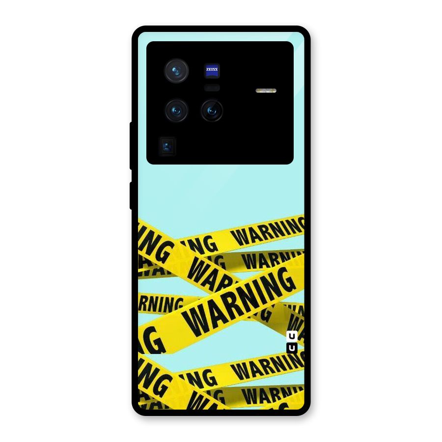 Warning Design Glass Back Case for Vivo X80 Pro