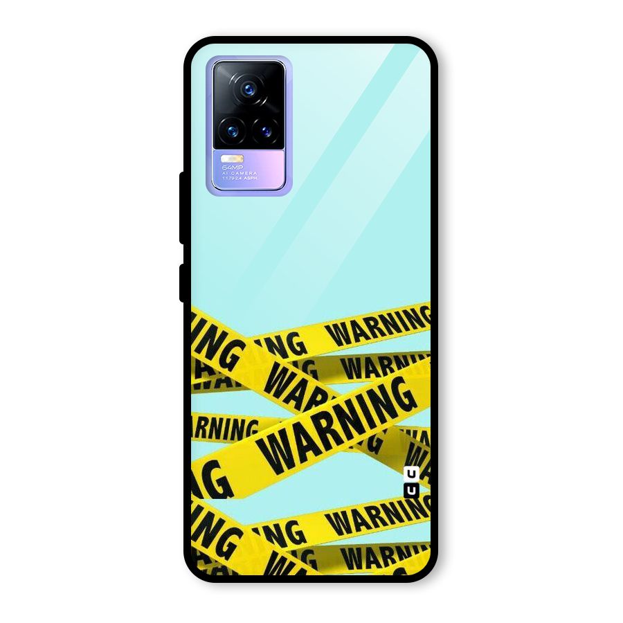 Warning Design Glass Back Case for Vivo Y73