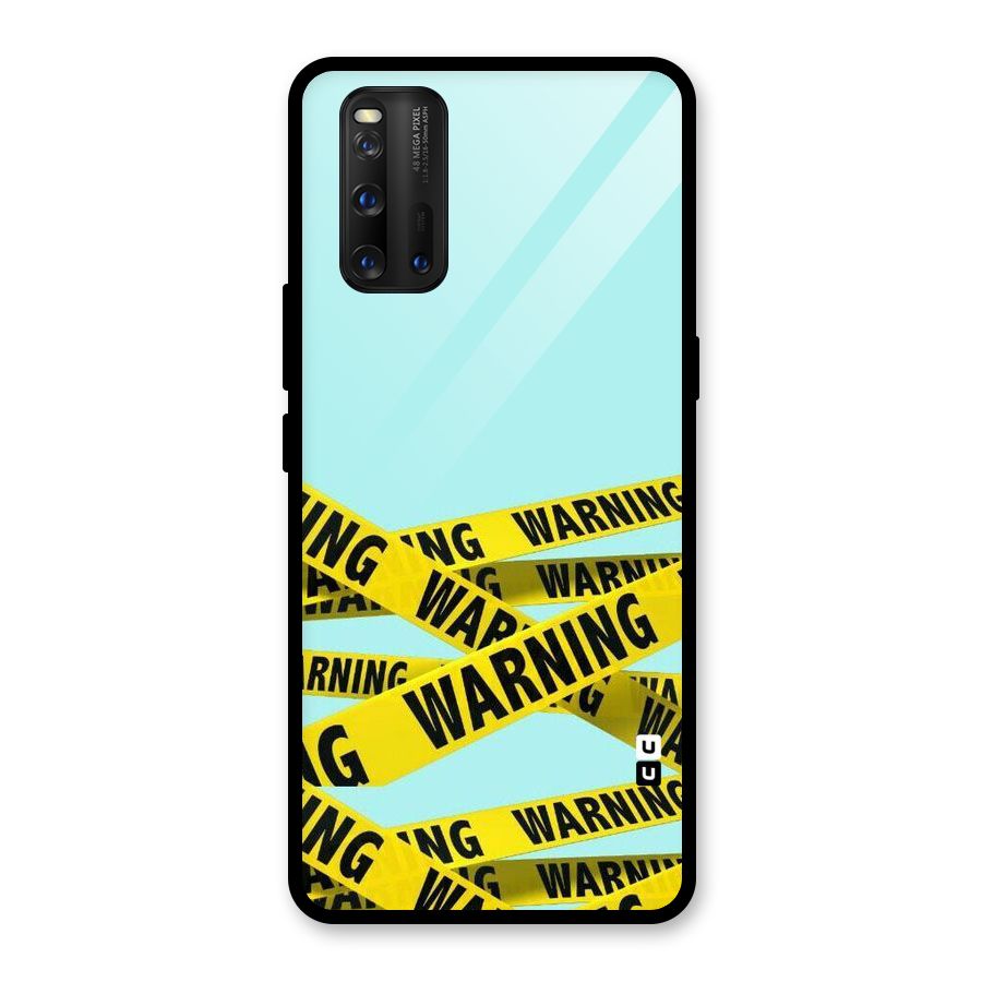 Warning Design Glass Back Case for Vivo iQOO 3