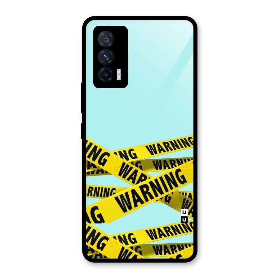 Warning Design Glass Back Case for Vivo iQOO 7 5G