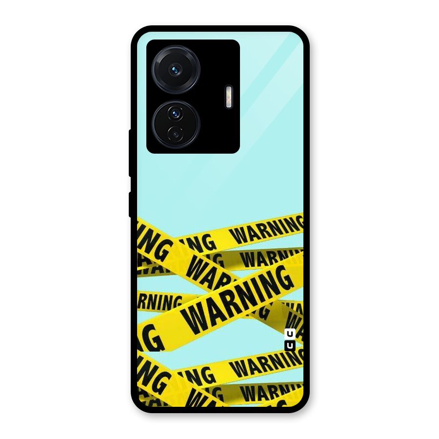 Warning Design Glass Back Case for Vivo iQOO Z6 Pro