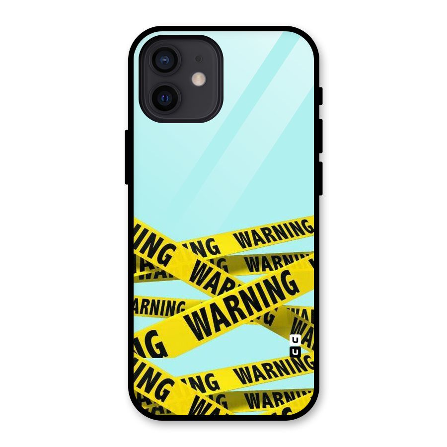 Warning Design Glass Back Case for iPhone 12